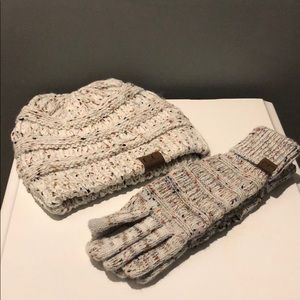 C.C Beanie and Matching Gloves